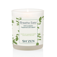 Load image into Gallery viewer, Sh'Zen Breathe Easy Luxury Soy Massage Candle