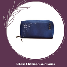 Load image into Gallery viewer, Cotton Road Double Zip Ladies Wallet - Navy