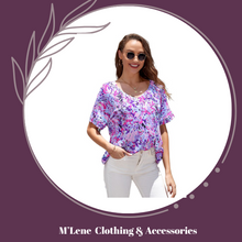 Load image into Gallery viewer, Ladies Pink Floral Print Tee