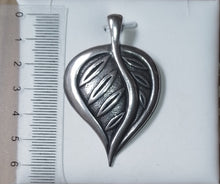 Load image into Gallery viewer, Miglio Leaf Enhancer – Burnished Silver Pendant
