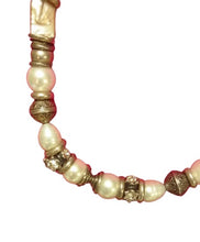 Load image into Gallery viewer, Close up of necklace with pearls, beads and crystals