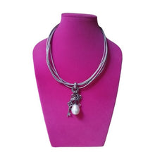 Load image into Gallery viewer, Miglio Allegra Shell Pearl Enhancer & Pendant – Burnished Silver (7cm)