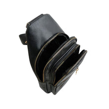 Load image into Gallery viewer, Shoulder Bag With Multiple Zip Pockets - Black