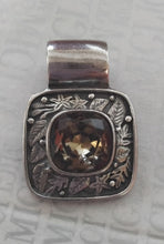 Load image into Gallery viewer, Miglio Khaki Crystal Slider – Burnished Silver (4cm x 3cm)