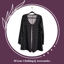 Load image into Gallery viewer, Swallow Jacket - Black With White Polkadots - Size L