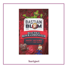 Load image into Gallery viewer, Cover of the book "Bastian Blom en die magtige moerasmonster" by Jaco Jacobs