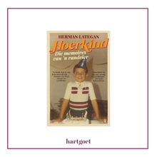 Load image into Gallery viewer, Book cover of 'Hoeerkind' by Herman Lategan with a young boy celebrating a birthday.