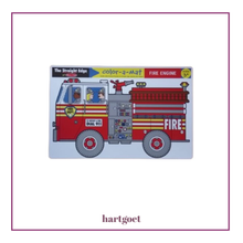 Load image into Gallery viewer, Color-a-Mat fire engine on a white background