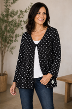 Load image into Gallery viewer, Casual Jacket - Black With White Polkadots