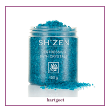 Load image into Gallery viewer, Jar of Sh'Zen destressing bath crystals on a white background