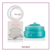 Load image into Gallery viewer, Sh'Zen Cell-u-Lite Sculpting Cup and Cellulite Contour Gel on a white background
