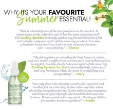Load image into Gallery viewer, Sh'Zen Cooling Spritzer for feet with customer testimonials