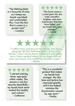 Load image into Gallery viewer, Customer reviews on the Sh'Zen Refining Balm for hands