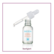 Load image into Gallery viewer, Sh'Zen Vitamin C Booster with Squalene dropper bottle on a white background