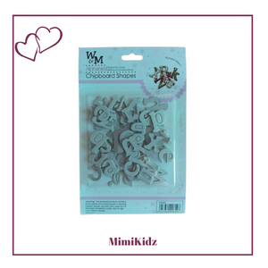 Alphabet Chipboard Shapes