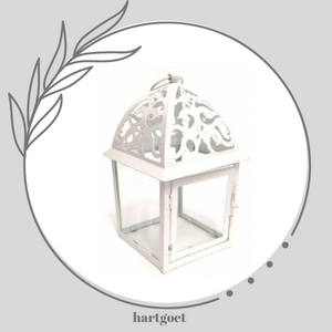 Medium antique white lantern