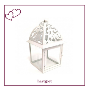 Medium Antique White Lantern