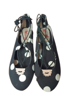 Load image into Gallery viewer, Baruch Shoes - Black with White Polkadots - Size 5
