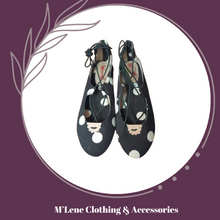 Load image into Gallery viewer, Baruch Shoes - Black with White Polkadots - Size 5
