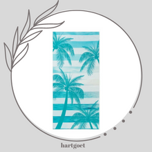 Load image into Gallery viewer, Beach Towel - Aqua Palms
