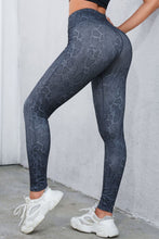 Load image into Gallery viewer, Wide Waistband Leopard Print Leggings - Blue/Grey
