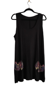 Black Pinafore Dress & Top - XXL