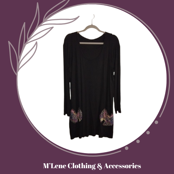 Black Pinafore Dress & Top - XXL