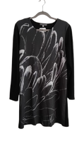 Load image into Gallery viewer, Black Winter Dress with Protea Print - XL
