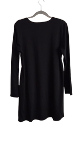 Black Winter Dress with Protea Print - XL