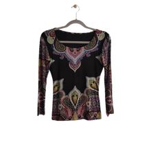 Load image into Gallery viewer, Black &amp; Paisley Print Pinafore Dress and Top - S
