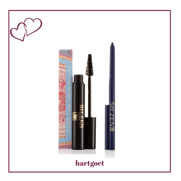 Sh'Zen Black Triple Volume Mascara & Blue Easy Glide Eye Liner