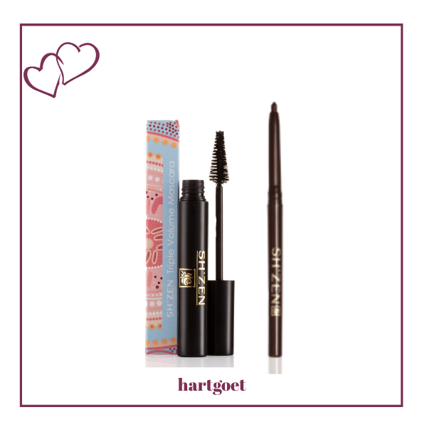 Sh'Zen Black Triple Volume Mascara & Brown Easy Glide Eye Liner
