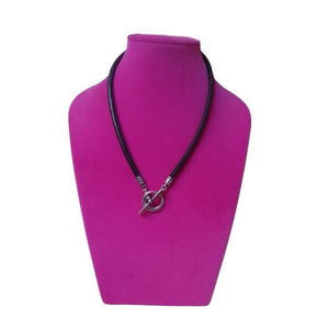 Miglio Black Leather Necklace