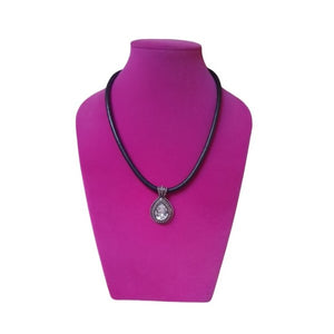 Miglio Black Leather Necklace