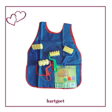 Load image into Gallery viewer, Blue Kids Painting Apron &amp; Foam Rollers
