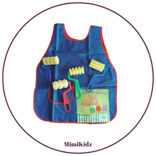 Load image into Gallery viewer, Blue Kids Painting Apron &amp; Foam Rollers
