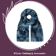 Load image into Gallery viewer, Scarf - blue inca lilies
