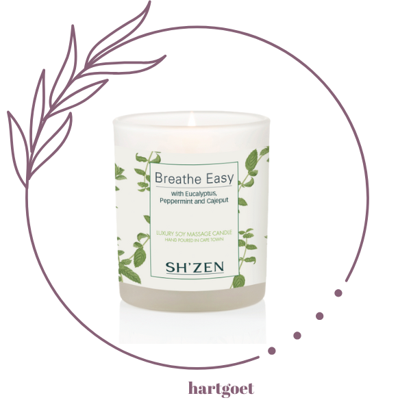 Sh'Zen Breathe Easy Luxury Soy Massage Candle