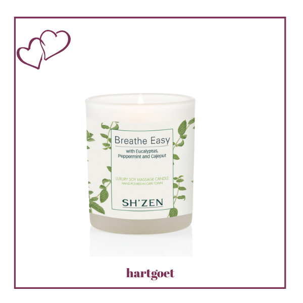 Sh'Zen Breathe Easy Luxury Soy Massage Candle