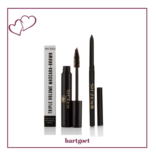 Sh'Zen Brown Triple Volume Mascara & Black Easy Glide Eye Liner