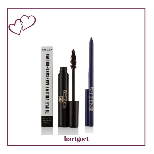 Sh'Zen Brown Triple Volume Mascara & Blue Easy Glide Eye Liner