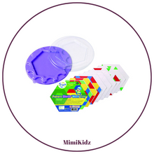 Load image into Gallery viewer, Circular activity tray for pattern blocks
