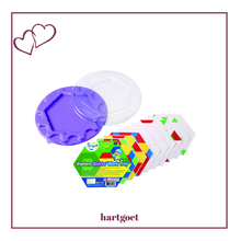 Load image into Gallery viewer, Circular activity tray for pattern blocks
