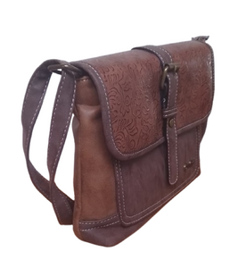 Cotton Road Slingbag with buckle - Brown