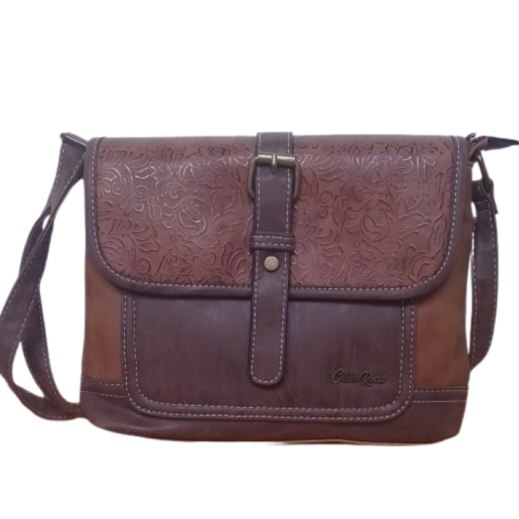 Cotton Road Slingbag with buckle - Brown