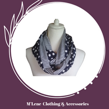 Load image into Gallery viewer, Cotton Road Snood/Scarf - Navy &amp; White
