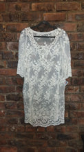 Load image into Gallery viewer, Lace Dress &amp; Sleeveless Shift Dress - Cream - XL
