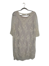 Load image into Gallery viewer, Lace Dress &amp; Sleeveless Shift Dress - Cream - XL
