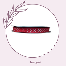 Load image into Gallery viewer, Ribbon - Woven - Dots - Deep Red
