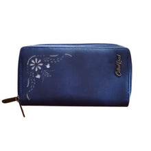 Load image into Gallery viewer, Cotton Road Double Zip Ladies Wallet - Navy
